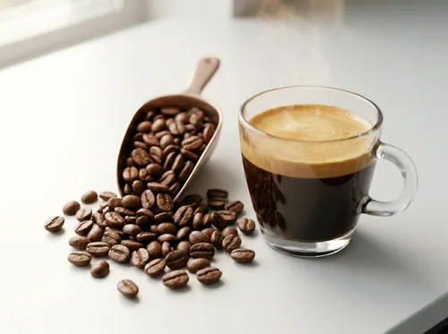 Hot drink in a cup next to a vending machine